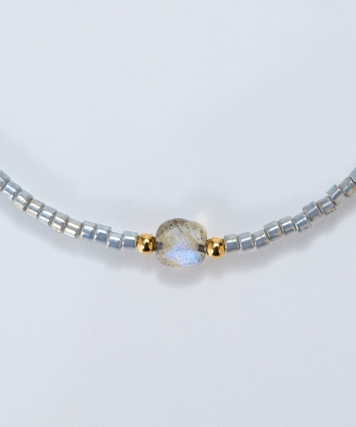 Phoebe（フィービィー）の「ストーンコードブレスレット/天然石（ブレスレット・レディース・ホワイト/ターコイズブルー/グレー・FREE）」の14枚目の写真