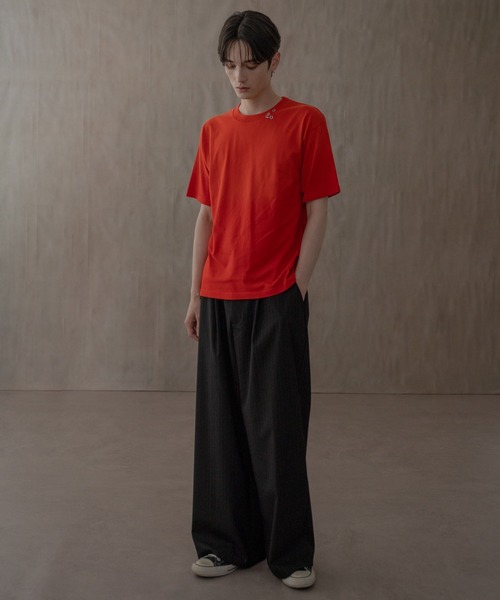 LUCY（ルーシー）の「LUCY/ピンストライプタックワイドスラックス（スラックス・メンズ・ブラック・LARGE/MEDIUM）」の3枚目の写真