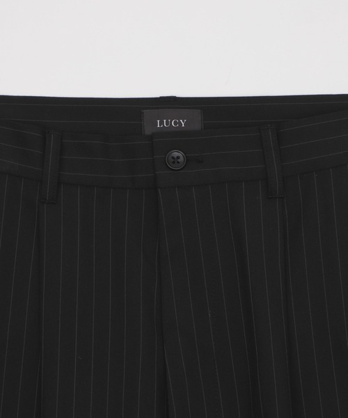 LUCY（ルーシー）の「LUCY/ピンストライプタックワイドスラックス（スラックス・メンズ・ブラック・LARGE/MEDIUM）」の22枚目の写真