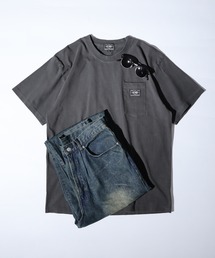BIG MIKE（ビッグマイク）の「BIG MIKE Sunglasses Pocket Tee ビックマイク サングラスポケットピグメント加工 半袖 TEEシャツ（Tシャツ/カットソー）」