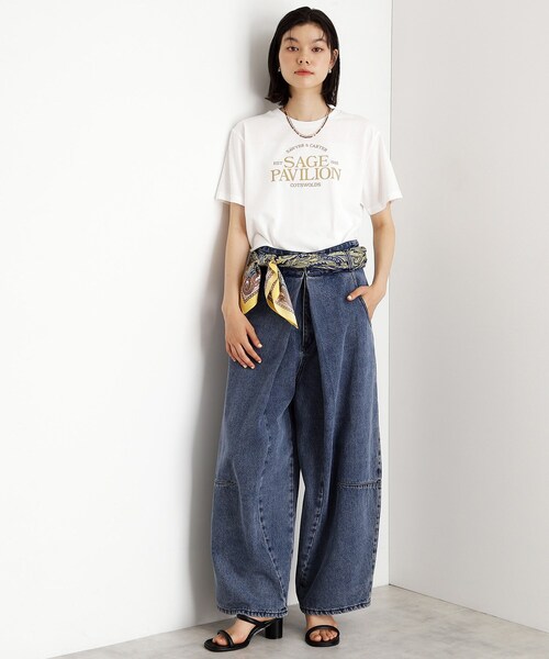 THE SHOP TK (ザ ショップ ティーケー )の「カレッジ&フォトプリントTシャツ【洗濯機OK】(Tシャツ/カットソー・レディース・グリーン/ベージュ系その他4/ブラック系その他/オフホワイト・13/12)」の7枚目の写真