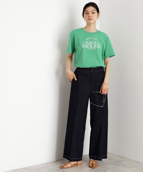THE SHOP TK (ザ ショップ ティーケー )の「カレッジ&フォトプリントTシャツ【洗濯機OK】(Tシャツ/カットソー・レディース・グリーン/ベージュ系その他4/ブラック系その他/オフホワイト・13/12)」の11枚目の写真