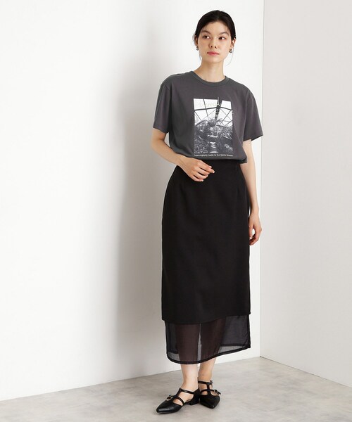 THE SHOP TK (ザ ショップ ティーケー )の「カレッジ&フォトプリントTシャツ【洗濯機OK】(Tシャツ/カットソー・レディース・グリーン/ベージュ系その他4/ブラック系その他/オフホワイト・13/12)」の15枚目の写真