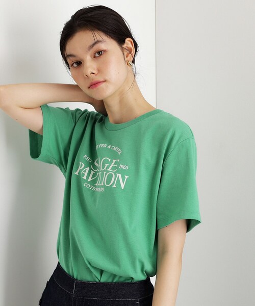 THE SHOP TK (ザ ショップ ティーケー )の「カレッジ&フォトプリントTシャツ【洗濯機OK】(Tシャツ/カットソー・レディース・グリーン/ベージュ系その他4/ブラック系その他/オフホワイト・13/12)」の4枚目の写真