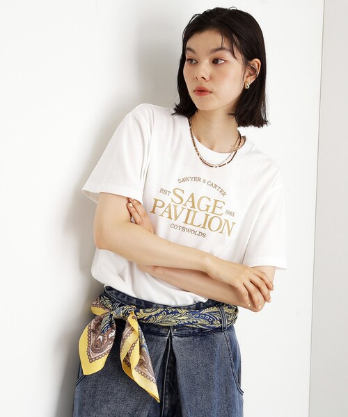 THE SHOP TK (ザ ショップ ティーケー )の「カレッジ&フォトプリントTシャツ【洗濯機OK】(Tシャツ/カットソー・レディース・グリーン/ベージュ系その他4/ブラック系その他/オフホワイト・13/12)」の6枚目の写真