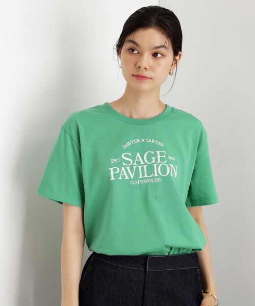 THE SHOP TK (ザ ショップ ティーケー )の「カレッジ&フォトプリントTシャツ【洗濯機OK】(Tシャツ/カットソー・レディース・グリーン/ベージュ系その他4/ブラック系その他/オフホワイト・13/12)」の9枚目の写真