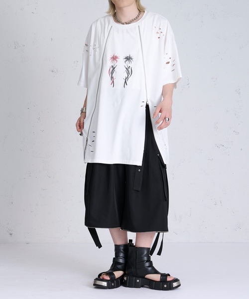【狐独】メッシュデザインジップフーディ Ellno Loset 狐独】メッシュデザインジップフーディ Ellno Loset