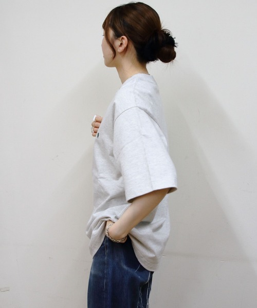 GYMPHLEX(ジムフレックス)の「Gymphlex/ジムフレックス クルーネックショートスリーブTEE CREW NECK SHORT SLEEVE TEE GY-C0390 HWJ(Tシャツ/カットソー・メンズ・ライトグレー/チャコールグレー/ブラック・S/M/L)」の6枚目の写真