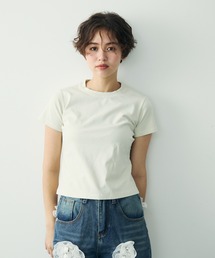 ヴィンテージライクウォッシュドリブTシャツ