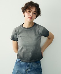 ヴィンテージライクウォッシュドリブTシャツ
