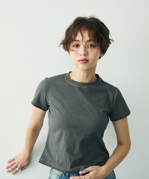 ヴィンテージライクウォッシュドリブTシャツ