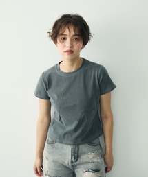 ヴィンテージライクウォッシュドリブTシャツ