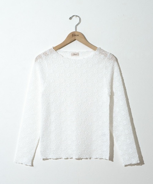 flower(フラワー)の「ポッピングフラワートップ(Tシャツ/カットソー・レディース・グレー/ホワイト・FREE)」の20枚目の写真