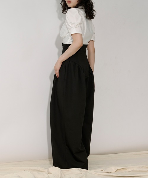 Ezick(エジック)の「Lady mode blouse タックカイキンシャツ(シャツ/ブラウス・レディース・オフホワイト/ブラック・FREE)」の21枚目の写真