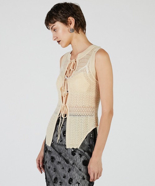 PRANK PROJECT（プランクプロジェクト）の「2WAYモヘアニットベスト / 2WAY Mohair knit Vest（ベスト・レディース・グレー/ピンク/イエロー・FREE）」の6枚目の写真