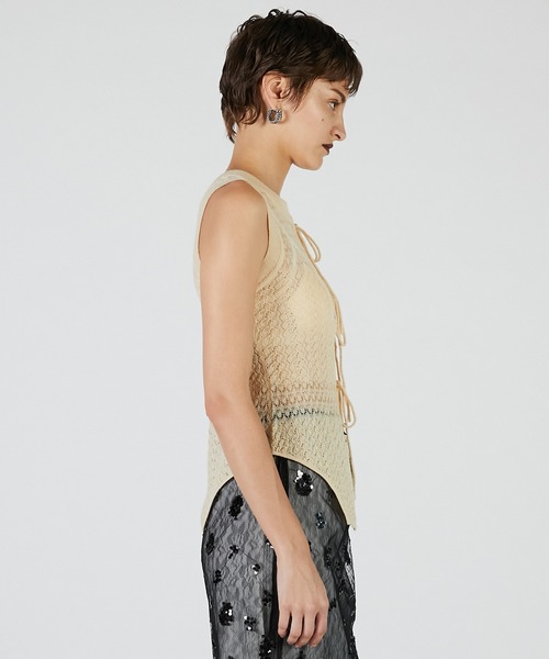 PRANK PROJECT（プランクプロジェクト）の「2WAYモヘアニットベスト / 2WAY Mohair knit Vest（ベスト・レディース・グレー/ピンク/イエロー・FREE）」の8枚目の写真