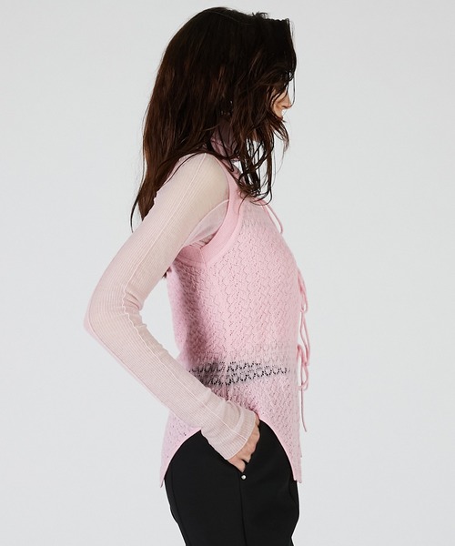 PRANK PROJECT（プランクプロジェクト）の「2WAYモヘアニットベスト / 2WAY Mohair knit Vest（ベスト・レディース・グレー/ピンク/イエロー・FREE）」の11枚目の写真