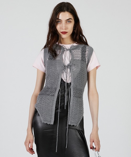 PRANK PROJECT（プランクプロジェクト）の「2WAYモヘアニットベスト / 2WAY Mohair knit Vest（ベスト・レディース・グレー/ピンク/イエロー・FREE）」の13枚目の写真