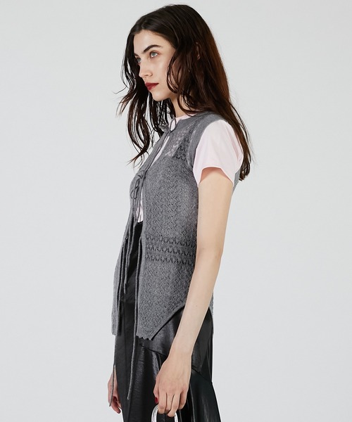 PRANK PROJECT（プランクプロジェクト）の「2WAYモヘアニットベスト / 2WAY Mohair knit Vest（ベスト・レディース・グレー/ピンク/イエロー・FREE）」の14枚目の写真