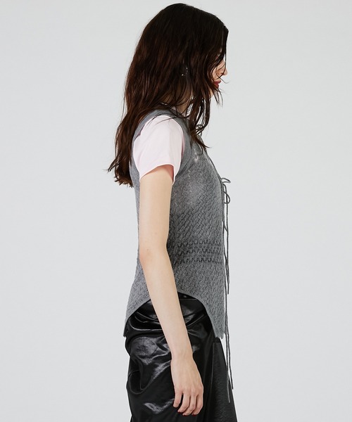 PRANK PROJECT（プランクプロジェクト）の「2WAYモヘアニットベスト / 2WAY Mohair knit Vest（ベスト・レディース・グレー/ピンク/イエロー・FREE）」の15枚目の写真