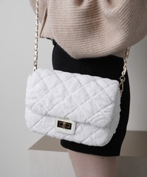 LIPSERVICE | ファーキルティングミニバッグ(ハンドバッグ)