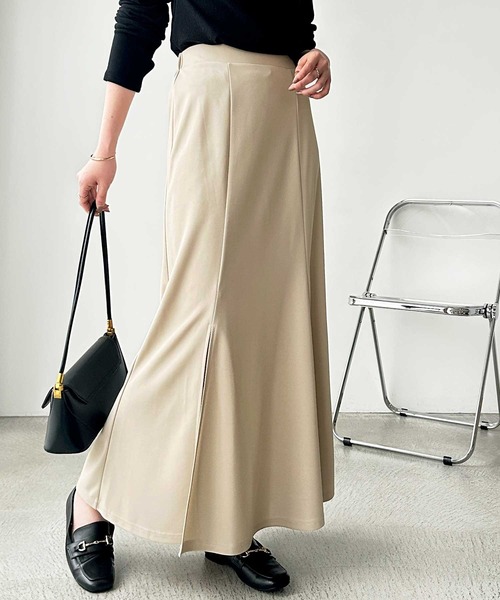 GeeRA(ジーラ)の「スリットマーメイドロングフレアスカート(スカート・レディース・チャコール/ベージュ/ブラック・SMALL/MEDIUM/LARGE/X-LARGE)」の15枚目の写真