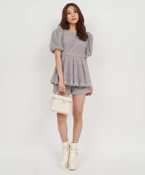 ROYAL PARTY（ロイヤルパーティー）の「カールボアショーパン（その他パンツ・レディース・グレー/オフホワイト/ブラック・FREE）」の11枚目の写真