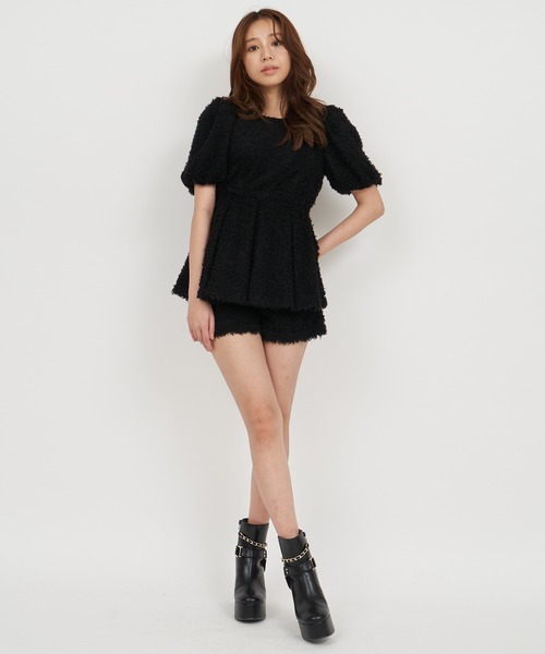 ROYAL PARTY（ロイヤルパーティー）の「カールボアショーパン（その他パンツ・レディース・グレー/オフホワイト/ブラック・FREE）」の13枚目の写真