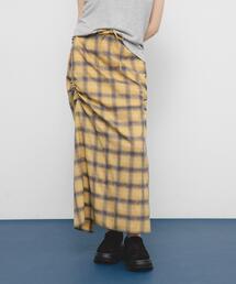 KBF | サイドデザインチェックスカート(スカート)