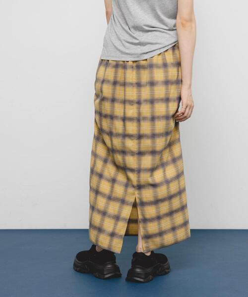 KBF（ケイビーエフ）の「サイドデザインチェックスカート（スカート・レディース・ブラック系その他/イエロー系その他/ブルー系その他・ONE）」の4枚目の写真