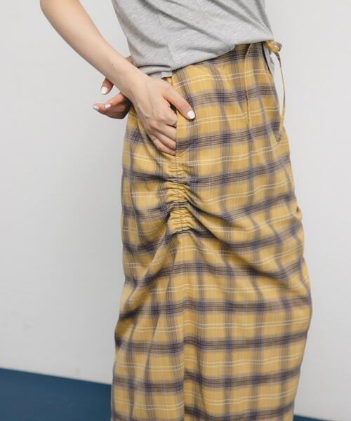 KBF（ケイビーエフ）の「サイドデザインチェックスカート（スカート・レディース・ブラック系その他/イエロー系その他/ブルー系その他・ONE）」の5枚目の写真
