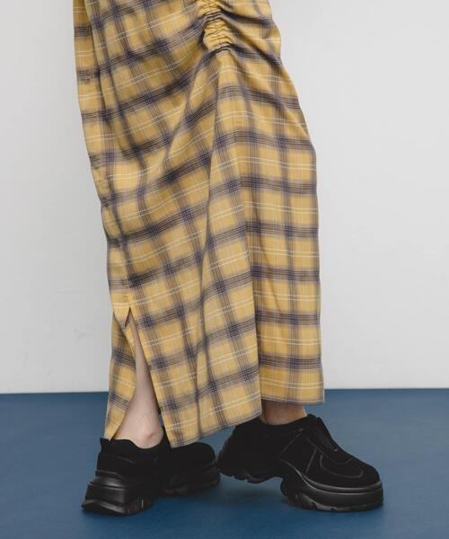 KBF（ケイビーエフ）の「サイドデザインチェックスカート（スカート・レディース・ブラック系その他/イエロー系その他/ブルー系その他・ONE）」の6枚目の写真