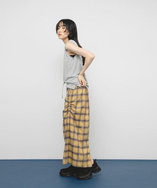 KBF（ケイビーエフ）の「サイドデザインチェックスカート（スカート・レディース・ブラック系その他/イエロー系その他/ブルー系その他・ONE）」の8枚目の写真