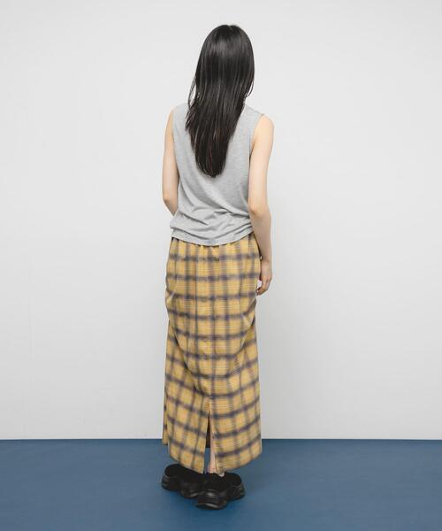 KBF（ケイビーエフ）の「サイドデザインチェックスカート（スカート・レディース・ブラック系その他/イエロー系その他/ブルー系その他・ONE）」の9枚目の写真