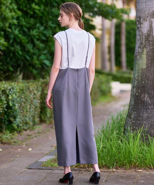 DRESSTERIOR（ドレステリア）の「【美人百花/モデル美香着用】コンフォートアイラインキャミワンピース（ワンピース・レディース・ブラック/グレー・38/36/34）」の9枚目の写真