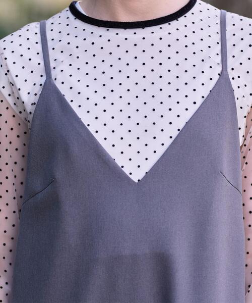 DRESSTERIOR（ドレステリア）の「【美人百花/モデル美香着用】コンフォートアイラインキャミワンピース（ワンピース・レディース・ブラック/グレー・38/36/34）」の10枚目の写真