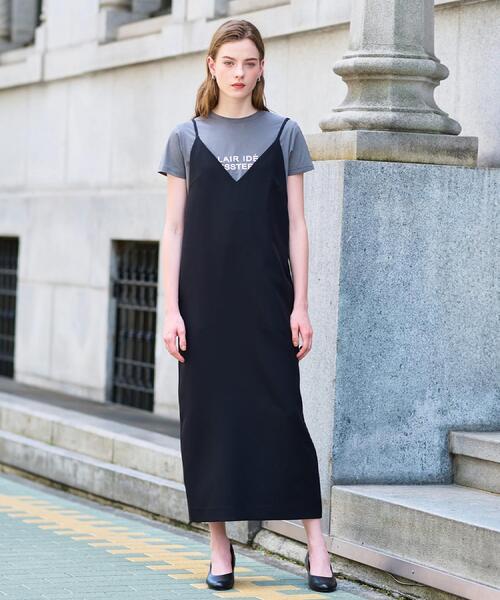 DRESSTERIOR（ドレステリア）の「【美人百花/モデル美香着用】コンフォートアイラインキャミワンピース（ワンピース・レディース・ブラック/グレー・38/36/34）」の18枚目の写真