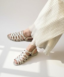 blanc/bleu（ブランブルー）の「【日本製／本革／3E幅】ストラップサンダル（サンダル）」