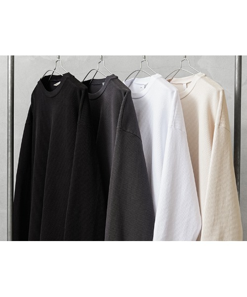 WAIPER.inc(ワイパーインク)の「L/S HEAVY THERMALCREW NECK(Tシャツ/カットソー・メンズ・アイボリー/ホワイト/ブラック/ネイビー・M/L/XL)」の6枚目の写真
