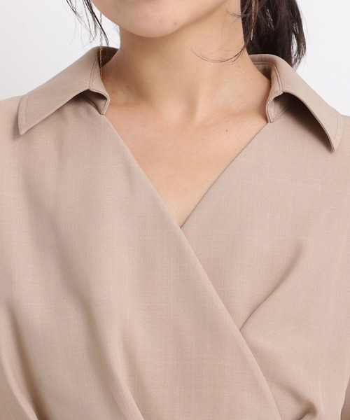 Andemiu（アンデミュウ）の「カシュクール風ワンピース582335（ワンピース・レディース・ネイビー/ベージュ/ブラウン・FREE）」の18枚目の写真