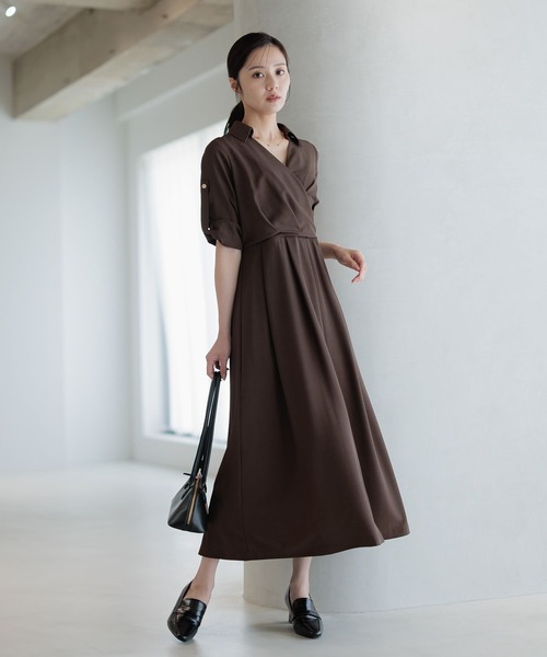 セール】カシュクール風ワンピース582335（ワンピース）｜Andemiu