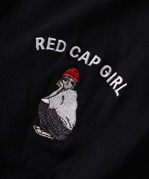 Red Cap Girl(レッドキャプガール)の「【70】【RCG】冷感とろみポンチ サイドスリット ワンポイント ハーフジップ(ポロシャツ・メンズ・ブラック/ホワイト/グリーン/ピンク/ライトグレー/チャコールグレー/ブルー・L/M/XL)」の11枚目の写真