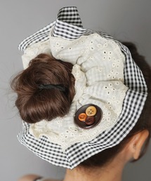 SPINNS | チェックボタンシュシュ/NEO森ガール(シュシュ)