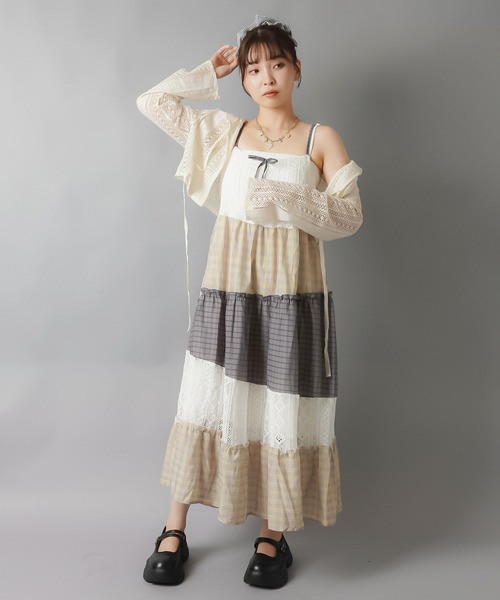 SPINNS（スピンズ）の「チェックボタンシュシュ/NEO森ガール（シュシュ・レディース・ブラウン/ブラック・ONESIZE）」の5枚目の写真