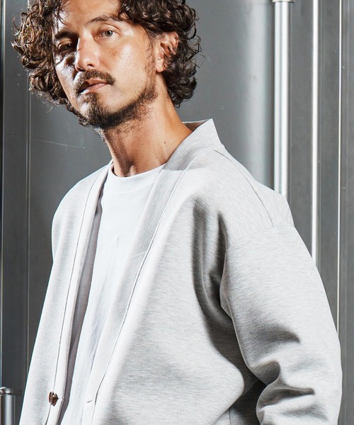 wjk reluxe（ダブルジェーケーリラックス）の「mcg3682-cardboard X cardigan カーディガン(WR25W-12)（カーディガン/ボレロ・メンズ・ネイビー/ブラック/トップグレー・L/M/S）」の6枚目の写真