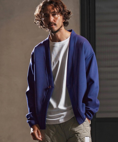 wjk reluxe（ダブルジェーケーリラックス）の「mcg3682-cardboard X cardigan カーディガン(WR25W-12)（カーディガン/ボレロ・メンズ・ネイビー/ブラック/トップグレー・L/M/S）」の10枚目の写真