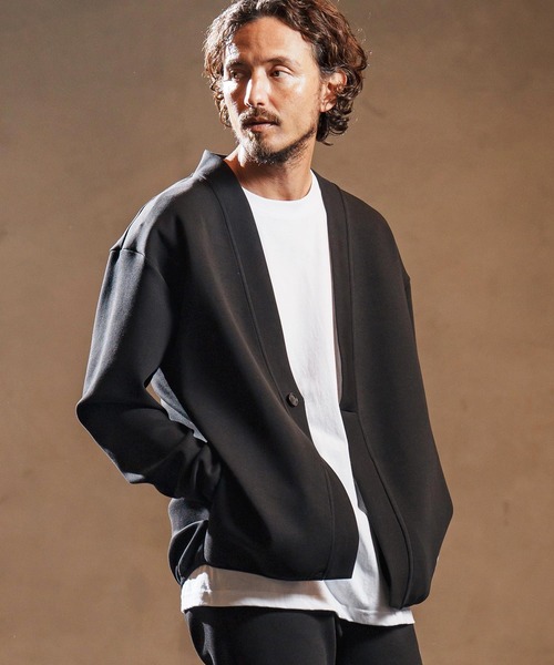 wjk reluxe（ダブルジェーケーリラックス）の「mcg3682-cardboard X cardigan カーディガン(WR25W-12)（カーディガン/ボレロ・メンズ・ネイビー/ブラック/トップグレー・L/M/S）」の16枚目の写真
