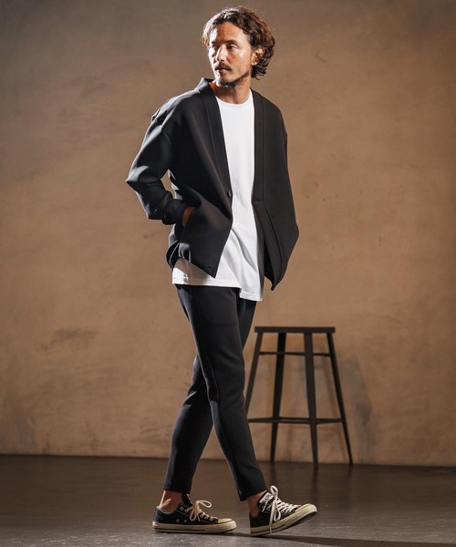 wjk reluxe（ダブルジェーケーリラックス）の「mcg3682-cardboard X cardigan カーディガン(WR25W-12)（カーディガン/ボレロ・メンズ・ネイビー/ブラック/トップグレー・L/M/S）」の20枚目の写真