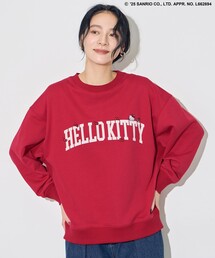 お値下げ⭐︎INGEBORG ハローキティ ブラックスウェット sanrio（サンリオ） トレーナー 「ハローキティ」裏起毛BIGトレーナー