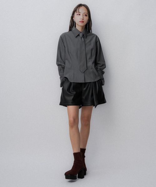 HARE（ハレ）の「2WAYアソートパラシュートパンツ(HARE)（カーゴパンツ・レディース・パープル/ブラック/ブラック系その他/ストライプ・FREE）」の10枚目の写真